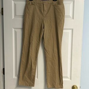 Gloria Vanderbilt tan straight leg pants (short length) worn twice .